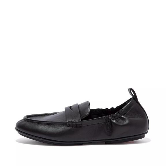 Fitflop Allegro Leather Penny Loafers Black Womens - South Africa (OJNZ32817)